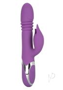 Enchanted Kisser Rechargeable Silicone Thrusting Rabbit Vibrator - Purple