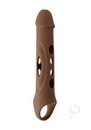 Zero Tolerance Big Boy Extender Rechargeable Silicone Penis Extension With Remote - Chocolate